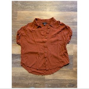 Cropped button up top